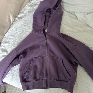 aritzia TNA cozy fleece boyfriend style hoodie